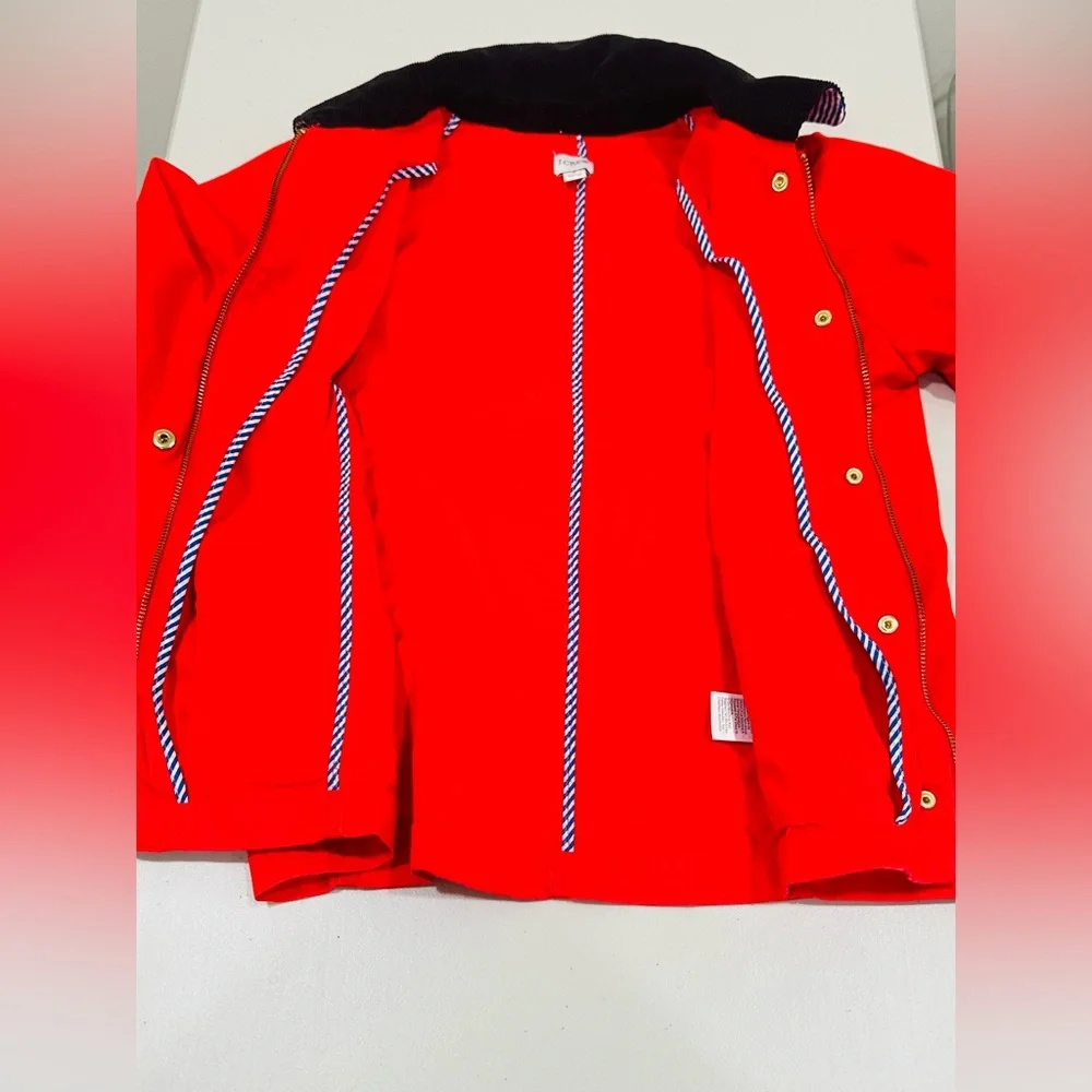 J Crew  Jacket Soft Red Collared Womens Size S Retail‎ $138 Lightweight